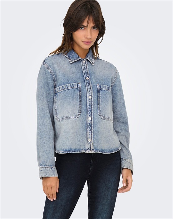 Onlcassie Denim Skjorte - Light Blue Denim